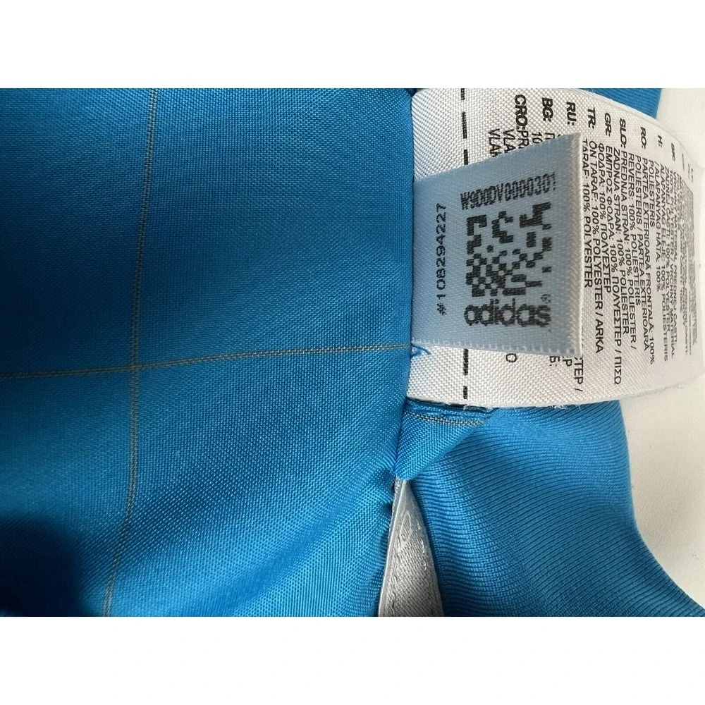Adidas Running Boston Marathon 2014 Blue Reflective Zip Wind Jacket Men's M